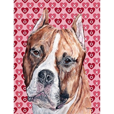 PATIOPLUS Staffordshire Bull Terrier Staffie Hearts and Love Flag Garden Size PA247684
